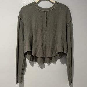 Free People Movement Women's Thermal Cropped Top Sz M Boho Chic Festival Travel
